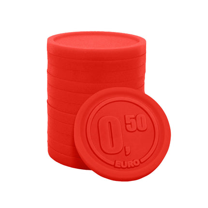 Fichas de carrito de compra con relieve €0,50 - 250 unidades