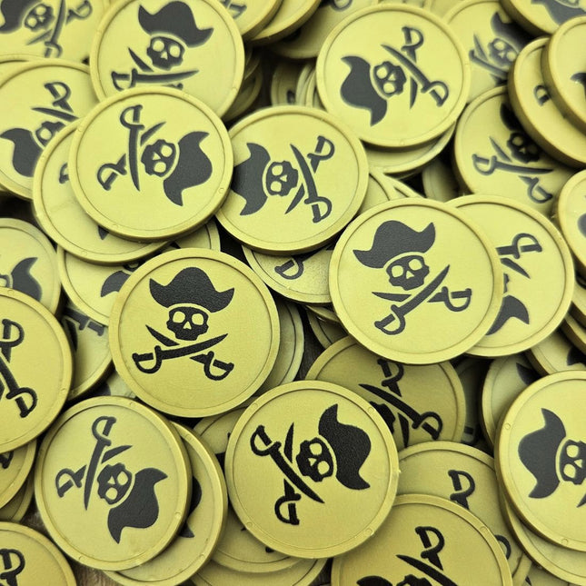 Fichas de plastico pirata Ø29 mm - 100 unidades