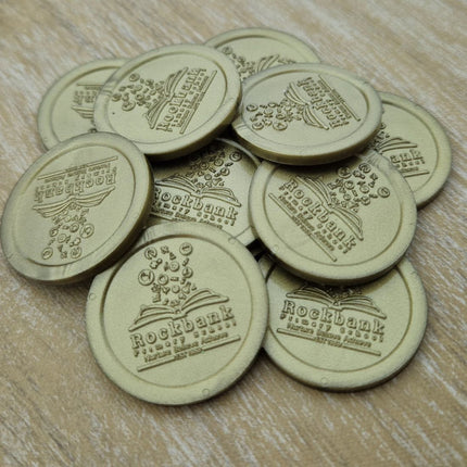 Fichas en relieve personalizadas Ø29 mm - 1000 unidades