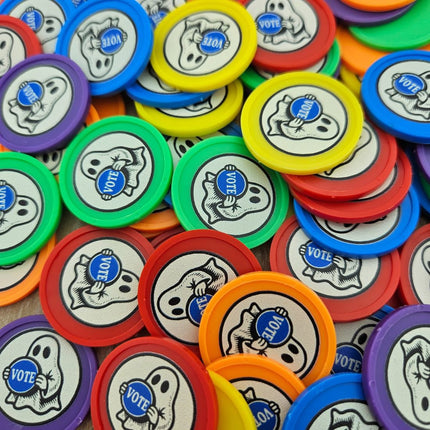 Fichas de plastico mezcla personalizadas Ø29mm - 108 unidades