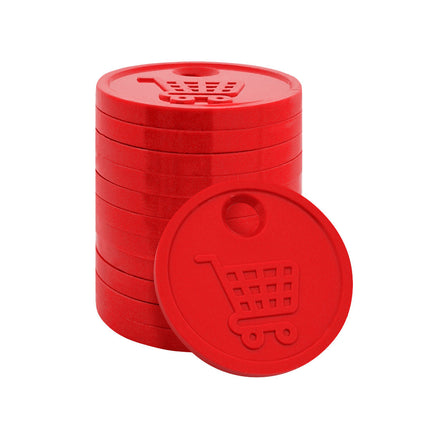 Fichas para el carrito de la compra personalizadas - 100 unidades