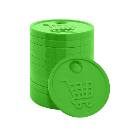 Fichas para el carrito de la compra personalizadas - 100 unidades