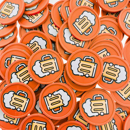 Fichas de plastico jarra de cerveza Ø29 mm - 100 unidades