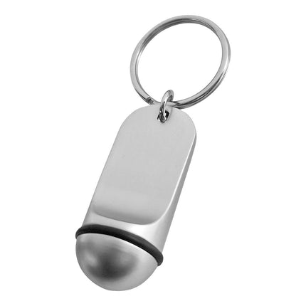 Llavero para hotel Petito plateado personalizable - por unindad