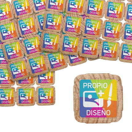 Fichas para festivales en fibra de madere personalizadas - 1000 unidades