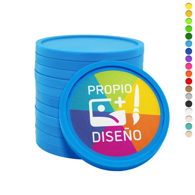 Fichas de plastico personalizadas Ø29 mm - 1000 unidades