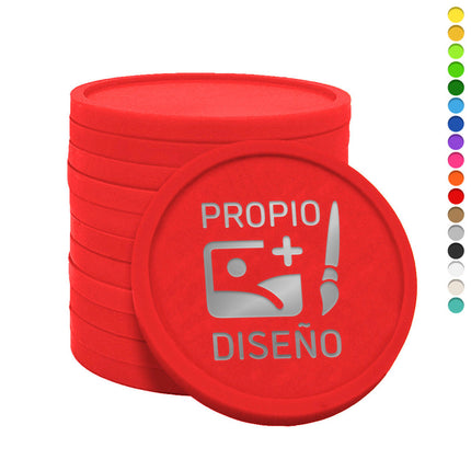 Fichas Personalizadas Impresas con foil Ø35mm - 1000 unidades