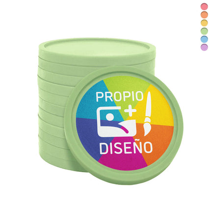 Fichas personalizadas recicladas Ø29 mm - 100 unidades