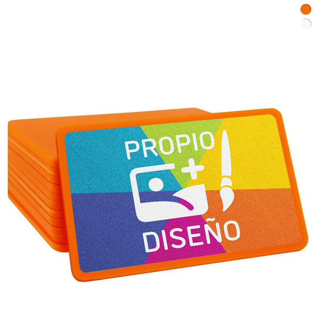 Fichas rectangulares personalizadas 64 x 42 mm - 100 unidades