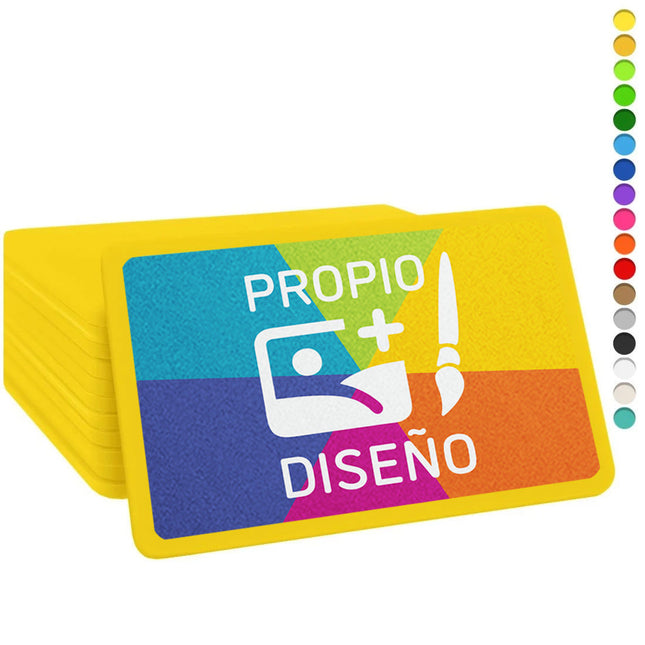 Fichas rectangulares personalizadas 65 x 43 mm - por 1000 unidades