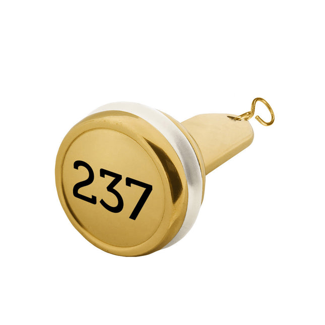 Llavero para hotel Capital de laton personalizable  90x40 mm - Por unidad