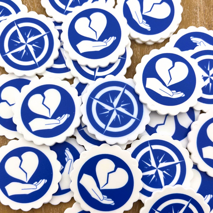 Fichas ondulado de plastico  personalizadas 38x38 mm - 100 unidades