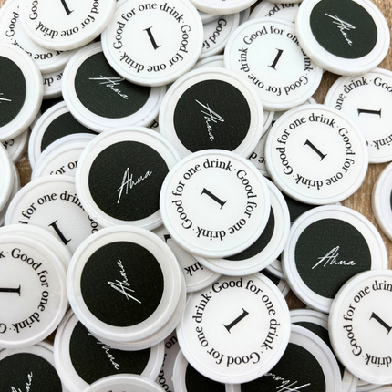 Fichas de plastico personalizadas Ø29 mm - 100 unidades