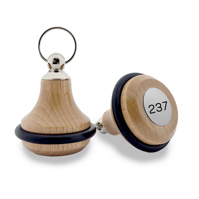 Llavero para hotel Belly Wood claro 65 x 38 mm - Por unidad