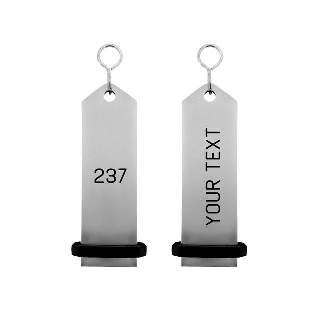 Llavero para hotel Bumerang personalizable Plateado -Por unidad
