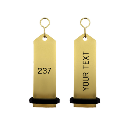 Llavero para hotel Bumerang personalizable Dorado -Por unidad