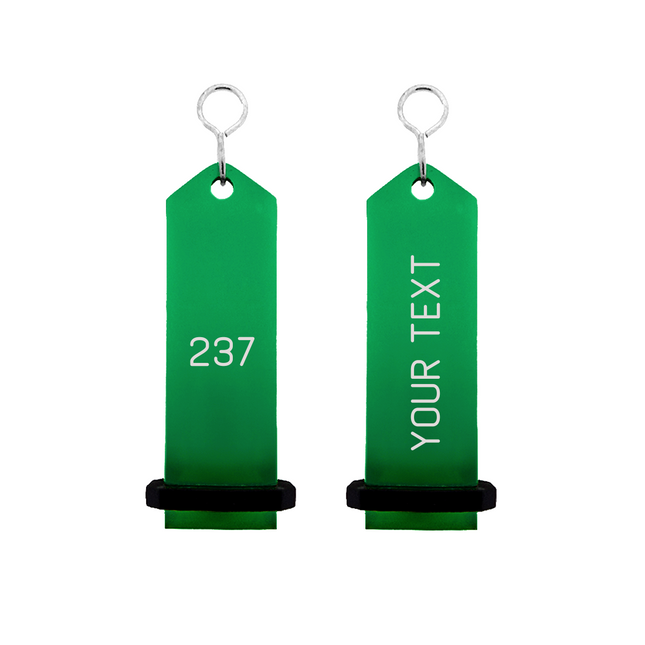 Llavero para hotel Bumerang personalizable Verde -Por unidad