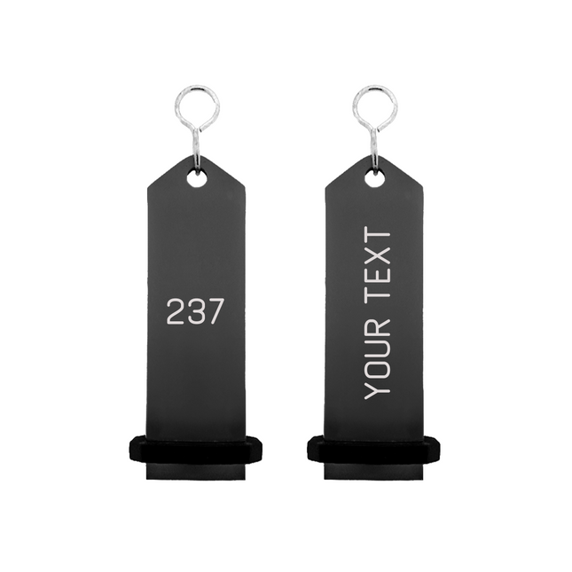 Llavero para hotel Bumerang personalizable Negro-Por unidad