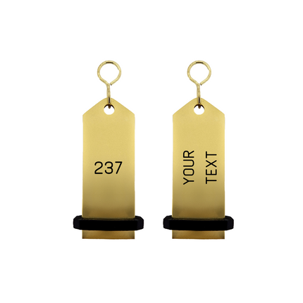 Llavero para hotel Midi Bumerang personalizable Dorado -Por unidad