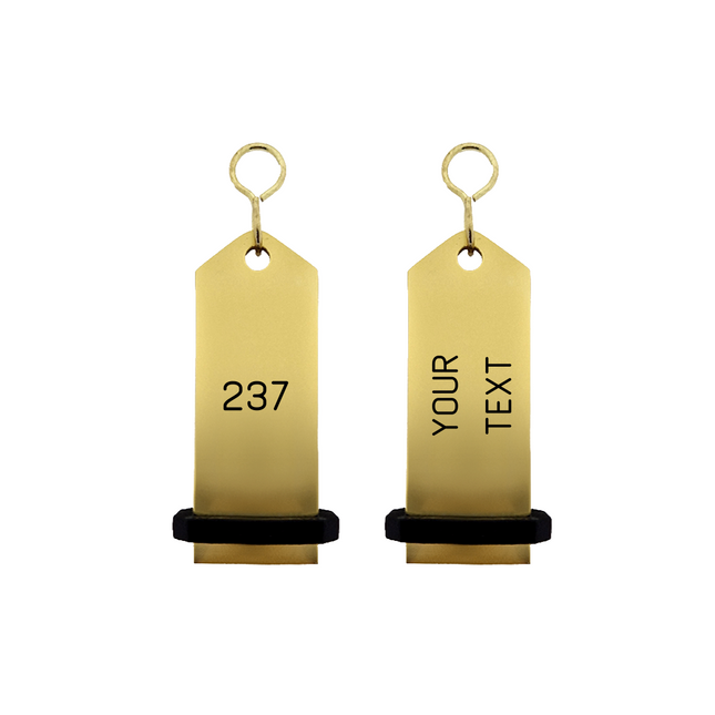 Llavero para hotel Midi Bumerang personalizable Dorado -Por unidad