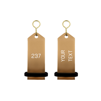 Llavero para hotel Midi Bumerang personalizable Bronce -Por unidad