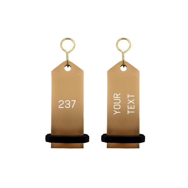 Llavero para hotel Midi Bumerang personalizable Bronce -Por unidad