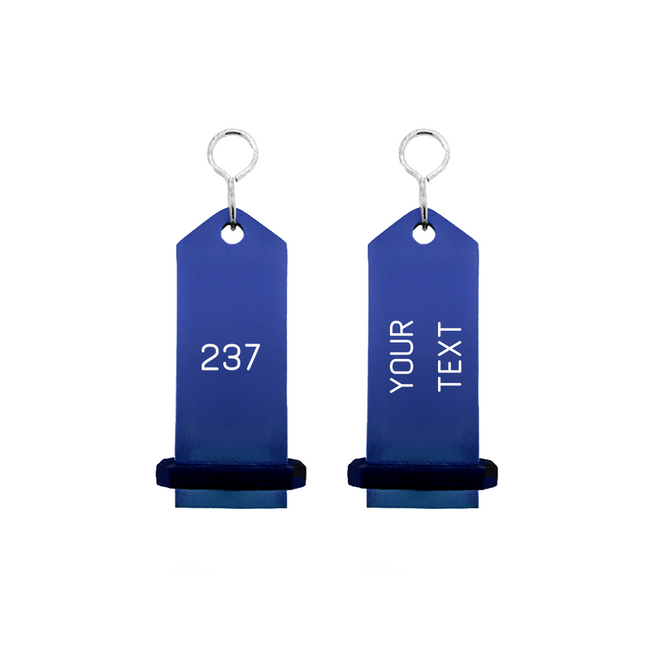 Llavero para hotel Midi Bumerang personalizable Azul -Por unidad