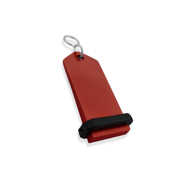 Llavero para hotel Midi Bumerang personalizable Rojo - Por unidad
