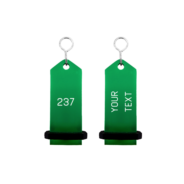 Llavero para hotel Midi Bumerang personalizable Verde -Por unidad