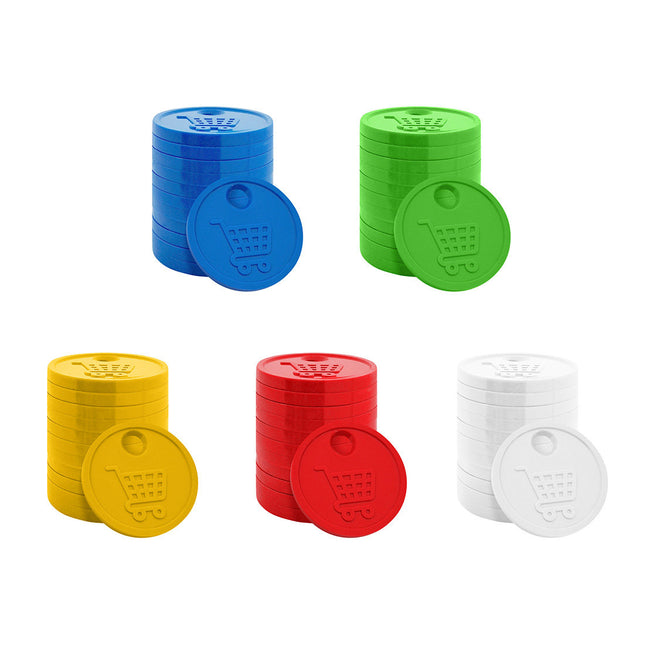 Fichas para el carrito de la compra €0,50 - 100 unidades