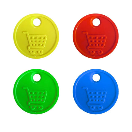 Fichas para el carrito de la compra personalizadas - 100 unidades