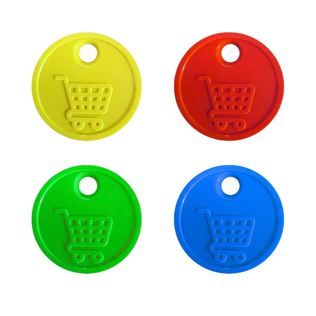 Fichas para el carrito de la compra personalizadas - 100 unidades