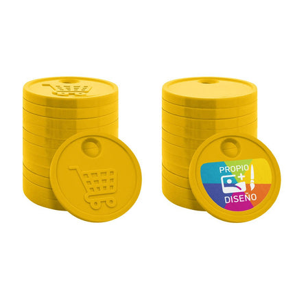 Fichas para el carrito de la compra personalizadas - 100 unidades