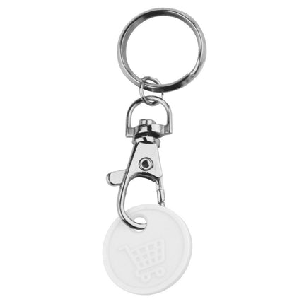 Ficha de plástico para el carrito de la compra con llavero - 10 unidades