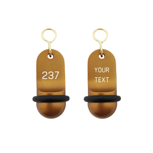Llavero para hotel Mini Classic personalizable Bronce - Por unidad