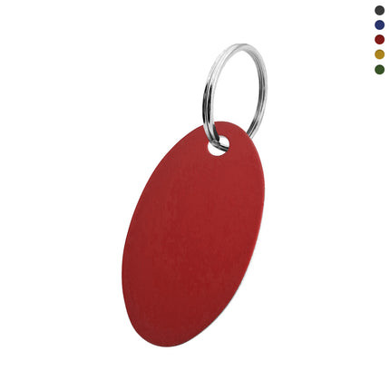 Llavero de aluminio en forma ovalada 24x40 mm - Por unidad
