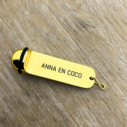 Llavero para hotel Classico aluminio dorado personalizable - por unindad