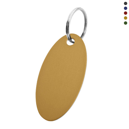 Llavero de aluminio en forma ovalada 25x50 mm - Por unidad