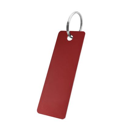 Llavero de aluminio forma rectangular 25x70 mm - Por unidad
