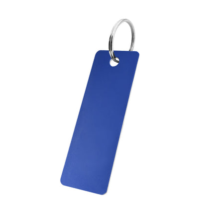 Llavero de aluminio forma rectangular 25x70 mm - Por unidad