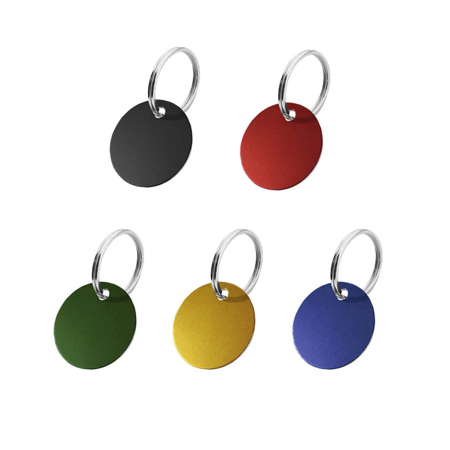 Llavero de aluminio con logotipo y numeracion doble cara - Por unidad