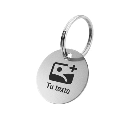 Llavero de aluminio con logotipo y texto personalizado - Por unidad