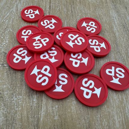 Fichas de plastico para carrito de la compra €1 persnalizadas - 100 unidades