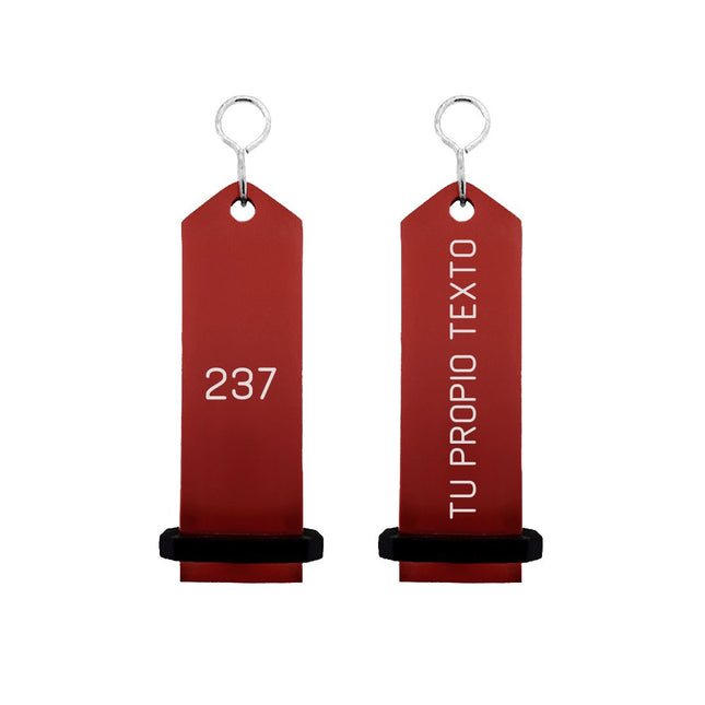 Llavero para hotel Bumerang personalizable Rojo - Por unidad