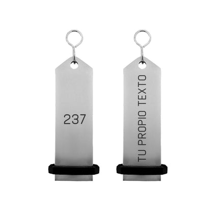 Llavero para hotel Bumerang personalizable Plateado -Por unidad