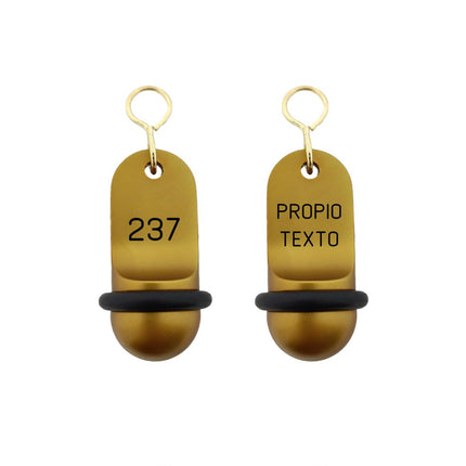 Llavero para hotel Mini Classic personalizable Dorado - Por unidad