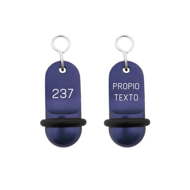 Llavero para hotel Mini Classic personalizable Azul - Por unidad