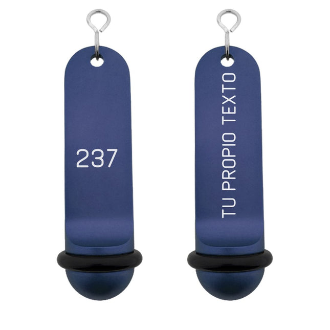 Llavero para hotel Big Classic personalizable Azul - Por unidad