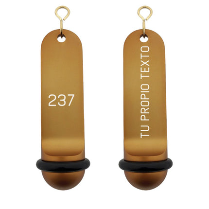 Llavero para hotel Big Classic personalizable Bronce  - Por unidad