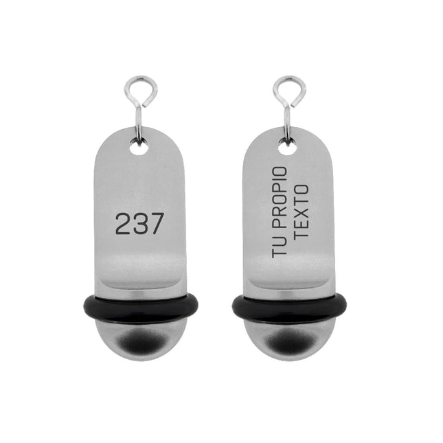 Llavero para hotel Midi Classic personalizable Plateado  - Por unidad